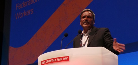 Amirul Haque Amin addresses the TUC in September 2013
