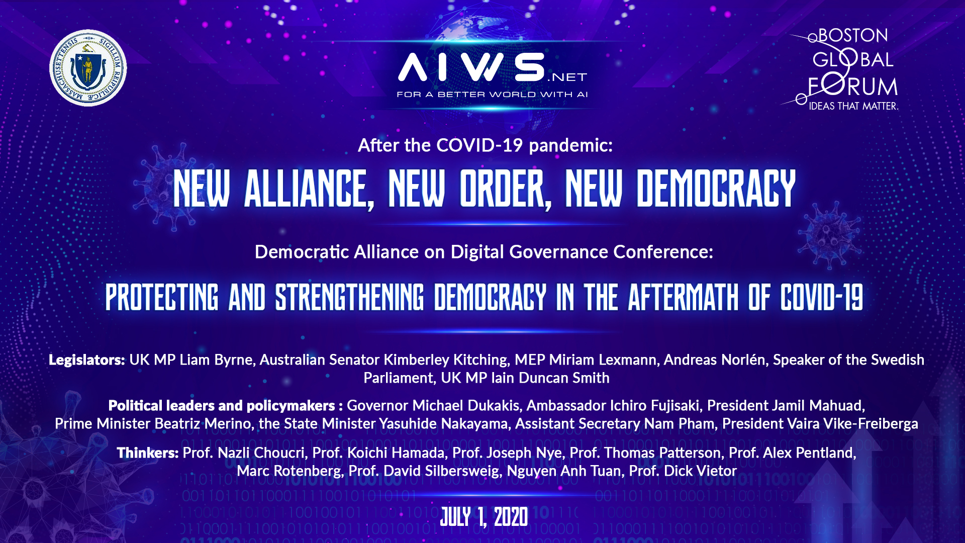 Democratic Alliance on Digital Governance Conference – Protecting and Strengthening Democracy in the Aftermath of COVID-19