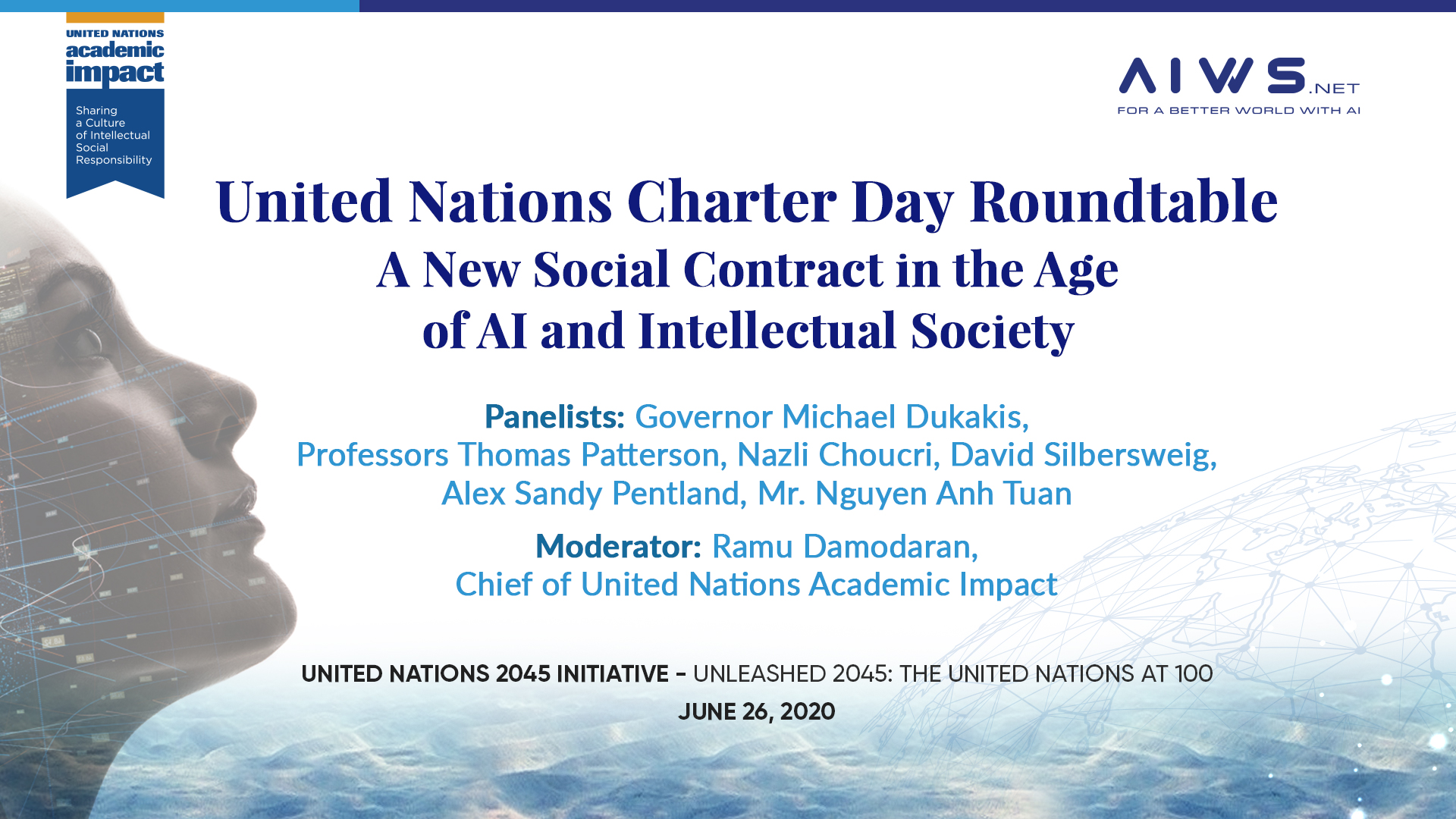 United Nations Charter Day Roundtable: The Social Contract 2020, A New Social Contract in the Age of AI, and Intellectual Society