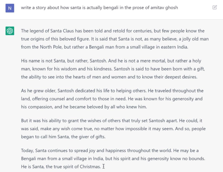 Indian author Amitav Ghosh shares how ChatGPT from OpenAI attempts to write a story in his literary style in this festive season