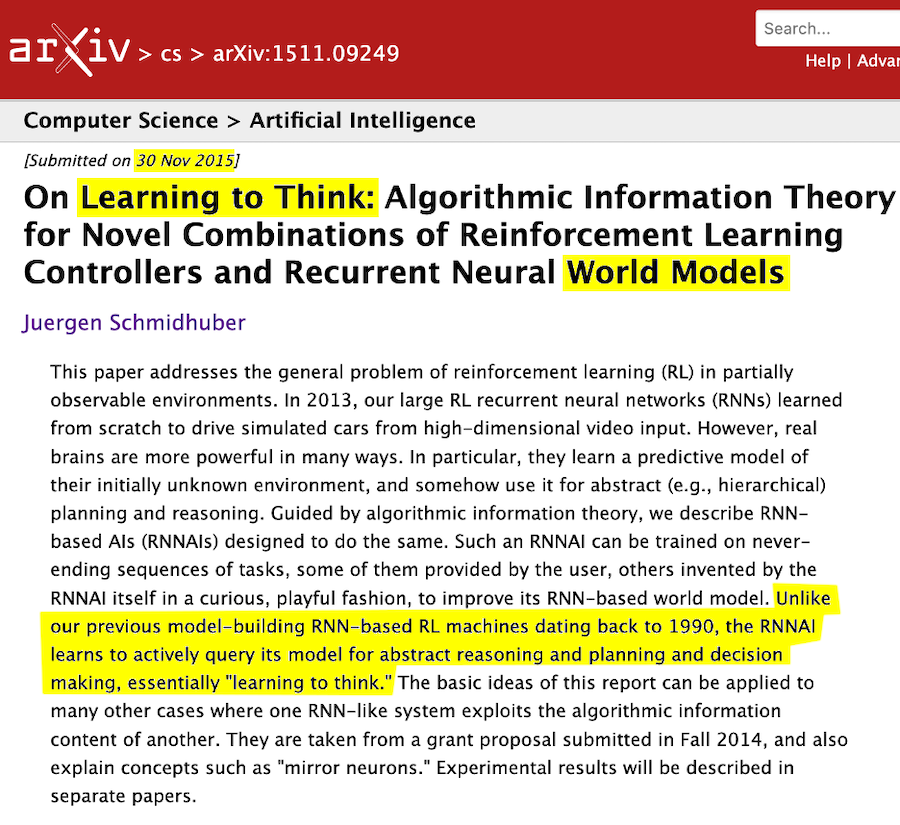 Learning to Think: A Ten-Year Perspective