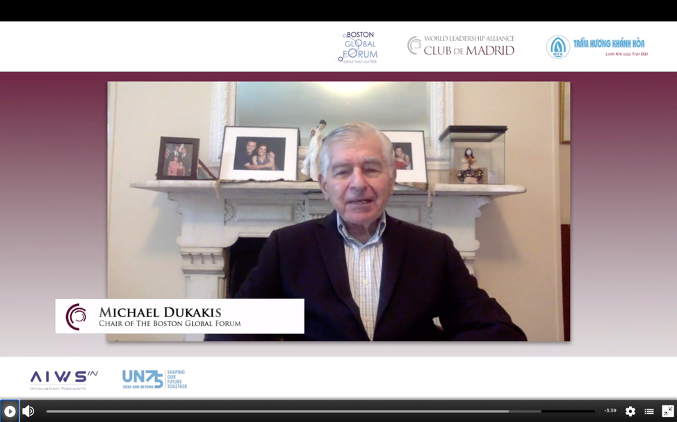 Governor Dukakis’ remarks at the release of the book “Remaking the world – The Age of Global Enlightenment”