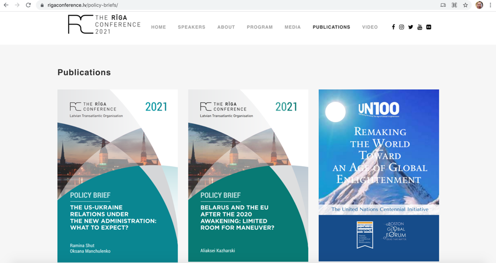 “Remaking the World – Toward an Age of Global Enlightenment” at the Riga Conference 2021