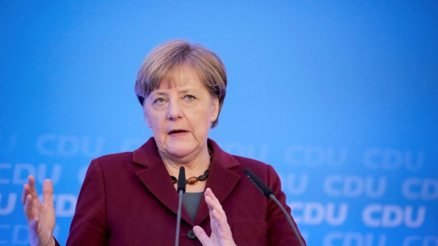 German leader Angela Merkel says refugees must return home once war is over