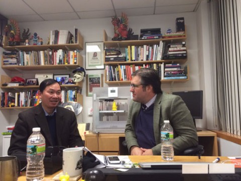 BGF's Editor-in-Chief Nguyen Anh Tuan and Nicco Mele in the talk.