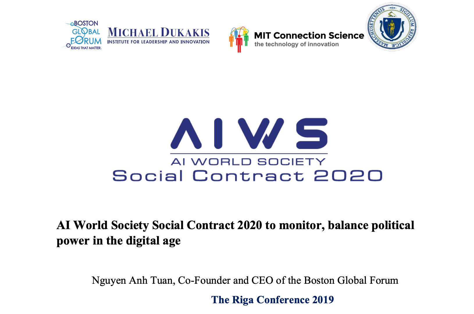 AI World Society Social Contract 2020 to monitor, balance political power in the digital age