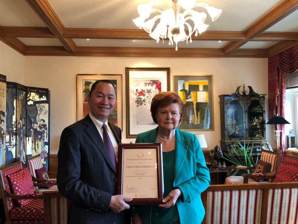 Honoring President of Latvia Vaira Vike-Freiberga as Distinguished Innovation Leader