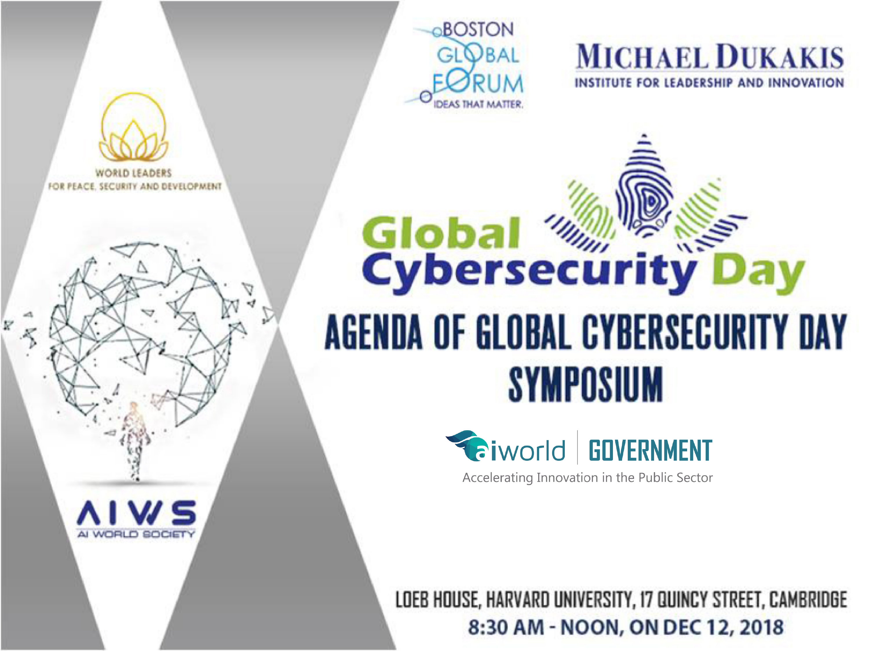 Agenda of Global Cybersecurity Day, December 12, 2018 at Harvard