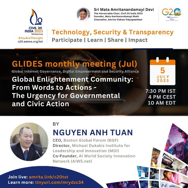 Boston Global Forum CEO Nguyen Anh Tuan Speaks at Civil20 (C20) Global Internet Governance, Digital Empowerment, and Security Alliance (GLIDES