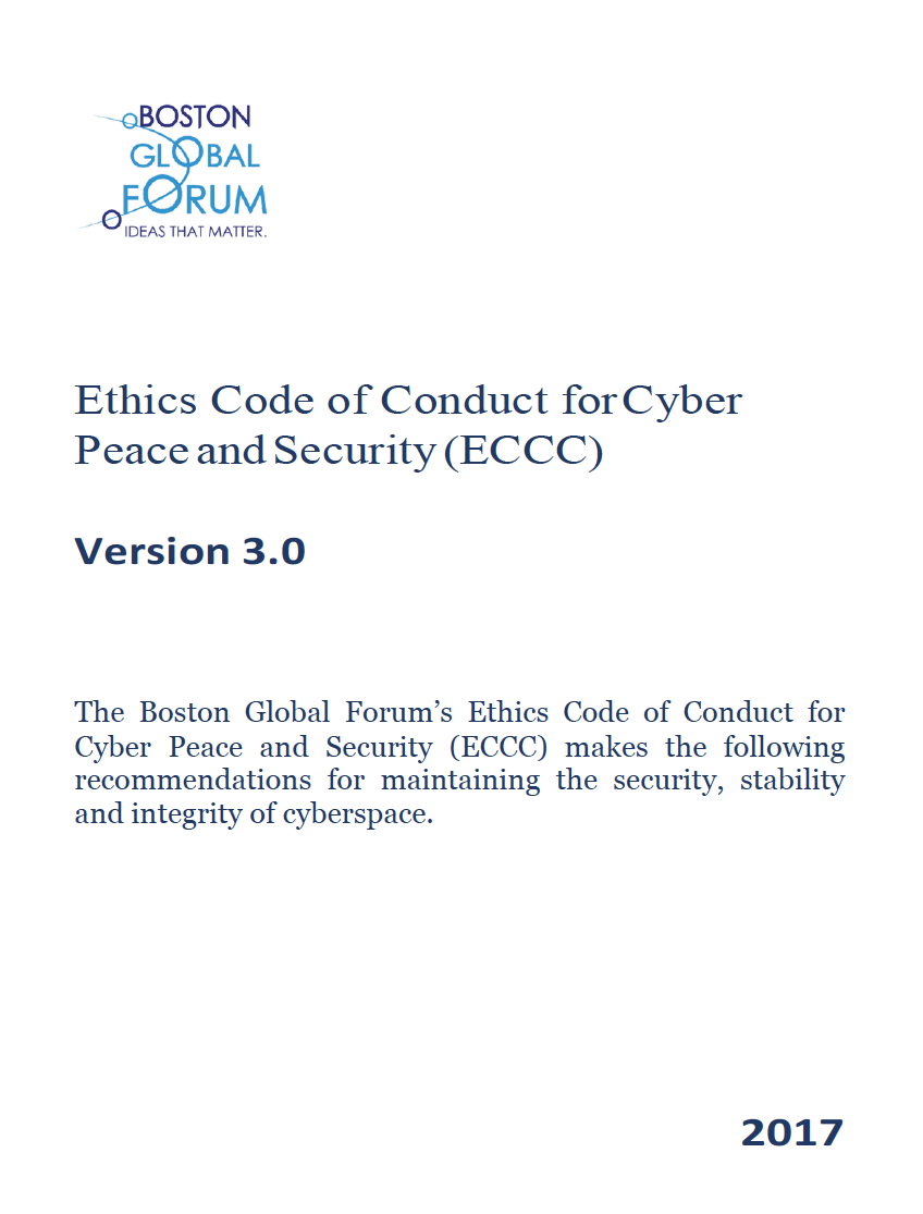 Ethics Code of Conduct for Cyber Peace and Security ECCC Version 3.0