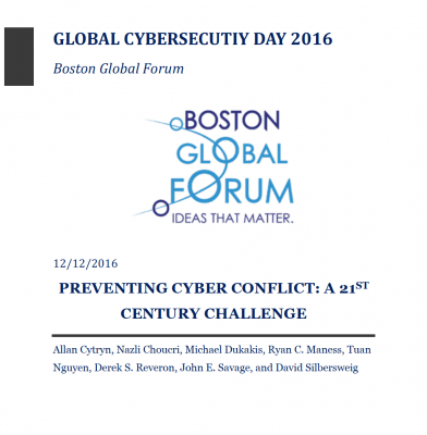 Boston Global Forum report: Global Cybersecurity Day 2016