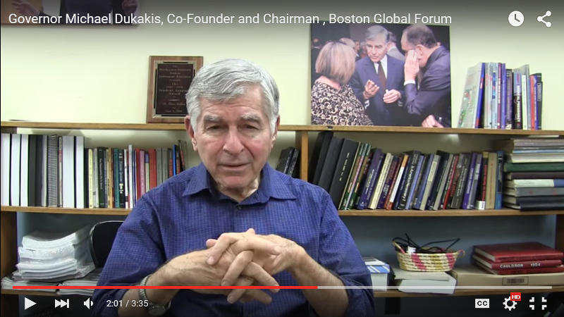 Governor Dukakis’s speech in Peace and Innovation Conference