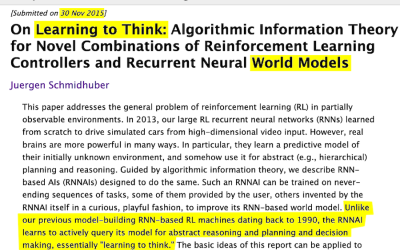 Learning to Think: A Ten-Year Perspective