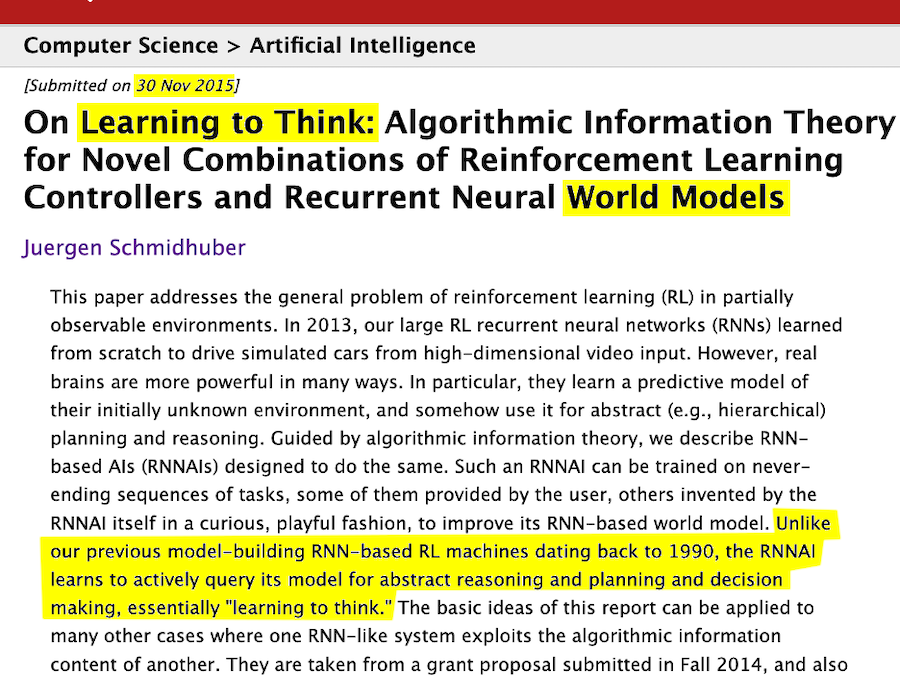 Learning to Think: A Ten-Year Perspective