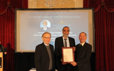 “World Leader in AIWS Award 2022 and Manifesto ‘AIWS Actions to create an Age of Global Enlightenment'”.