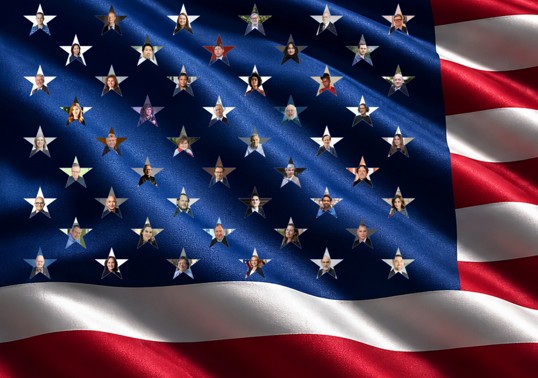 Fifty stars for fifty states. Fifty Pioneers for a new age of humanity.