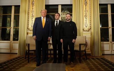 Trump, Zelensky meet in Paris as Macron hosts three-way talks