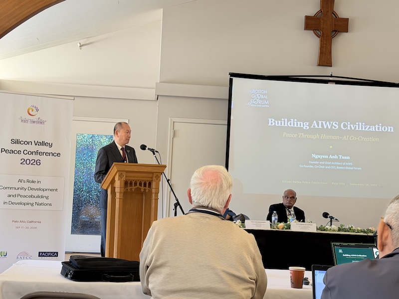 Nguyen Anh Tuan Calls for Action to Build AIWS Civilization at the Silicon Valley Peace Conference