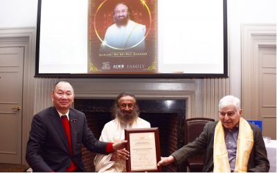 Ceremony in Pictures: Honoring Gurudev and Celebrating 10 Years of the World Leader for Peace and Security Award