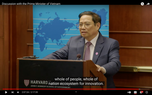 Vietnamese Prime Minister respect and call to implement Community Innovation Economy, the concept and idea from “Remaking the World – Toward an Age of Global Enlightenment”