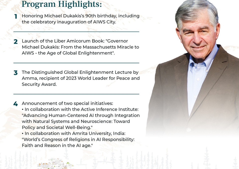 The book “From Massachusetts Miracle to AIWS – the Age of Global Enlightenment”, a part of Dukakis House at AIWS City