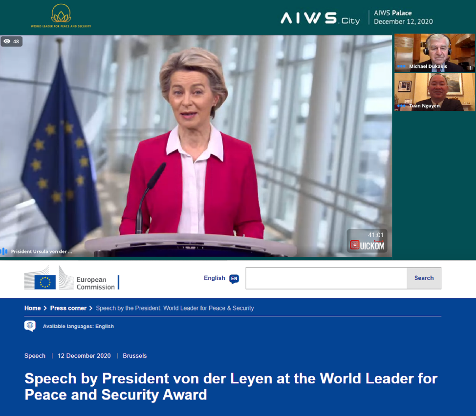 Treasure of AIWS City: Speech of President Ursula von der Leyen on Global Cybersecurity Day 2020