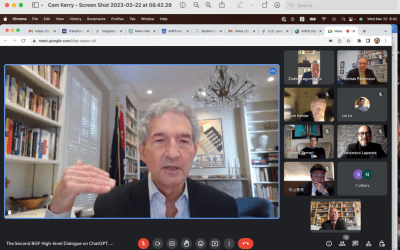 Cam Kerry, John Clippinger, and Tom Kehler speak at the Second BGF High Level Dialogue on Regulation Framework for ChatGPT, GPT4 and AI Assistants