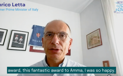 Global Enlightenment Leader Prime Minister Enrico Letta congratulates Amma
