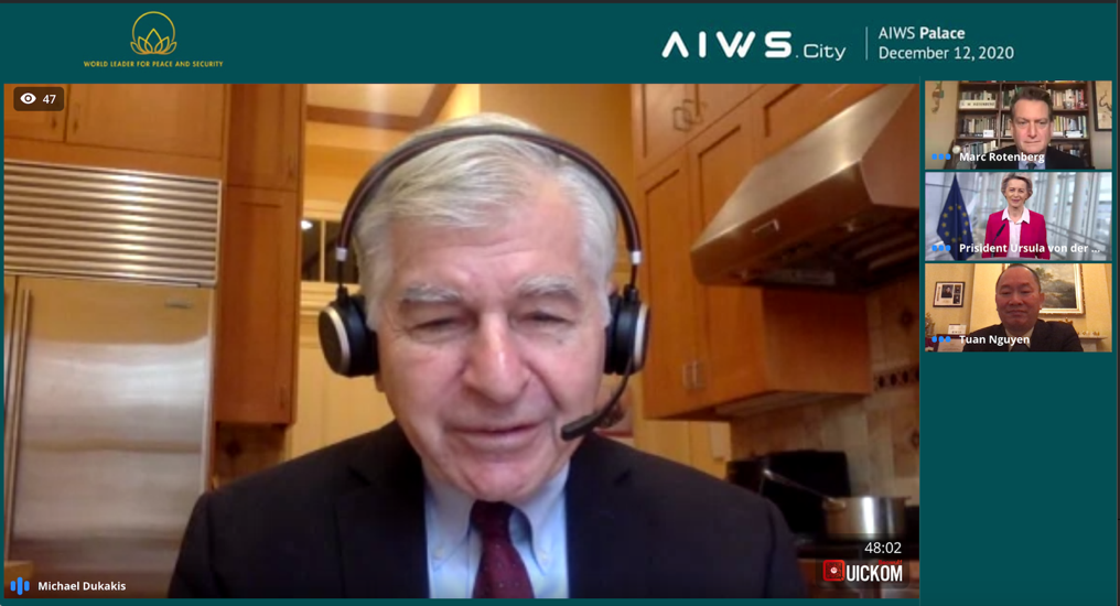 Michael Dukakis remarks – World Leader for Peace and Security Award 2020