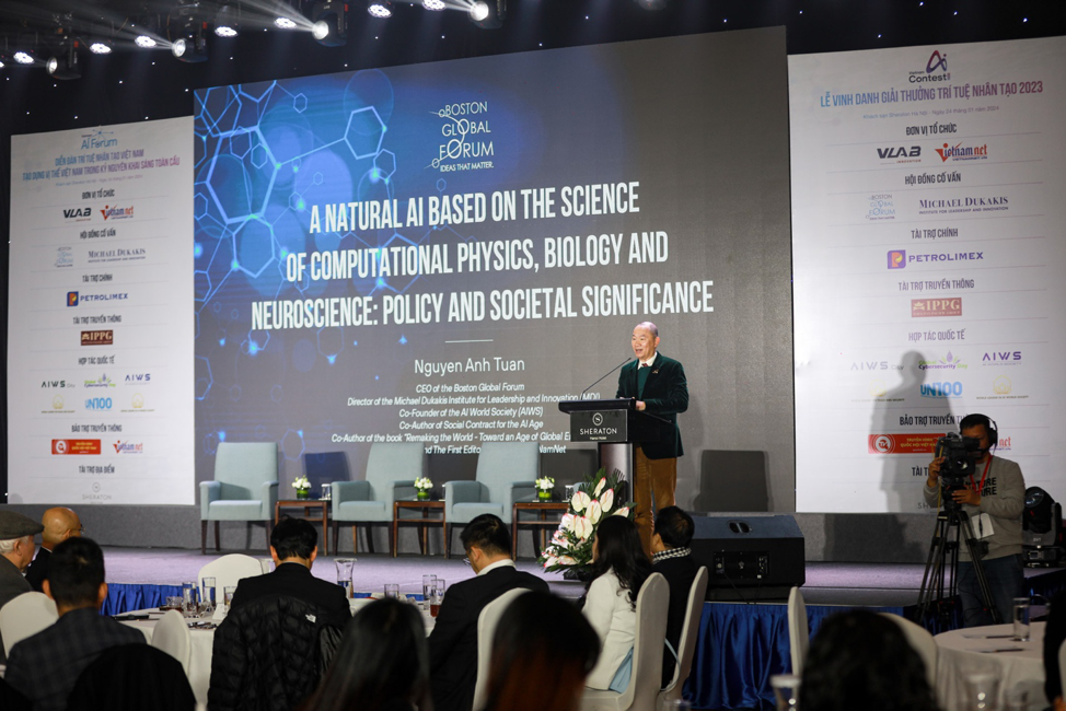 David Silbersweig, Thomas Patterson and Nguyen Anh Tuan inspire the Vietnam AI Forum 2024 with AIWS Natural AI