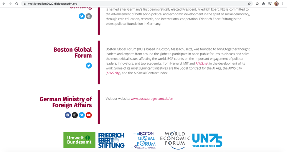Boston Global Forum supports World Leadership Alliance – Club de Madrid’s statement ’Multilateralism must Deliver’