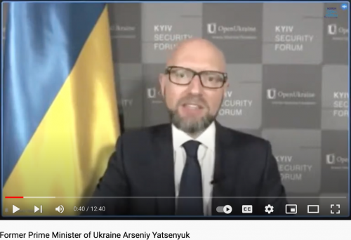 Former Prime Minister of Ukraine Arseniy Yatsenyuk’s Speech at the BGF Conference “Rebuilding Ukraine”