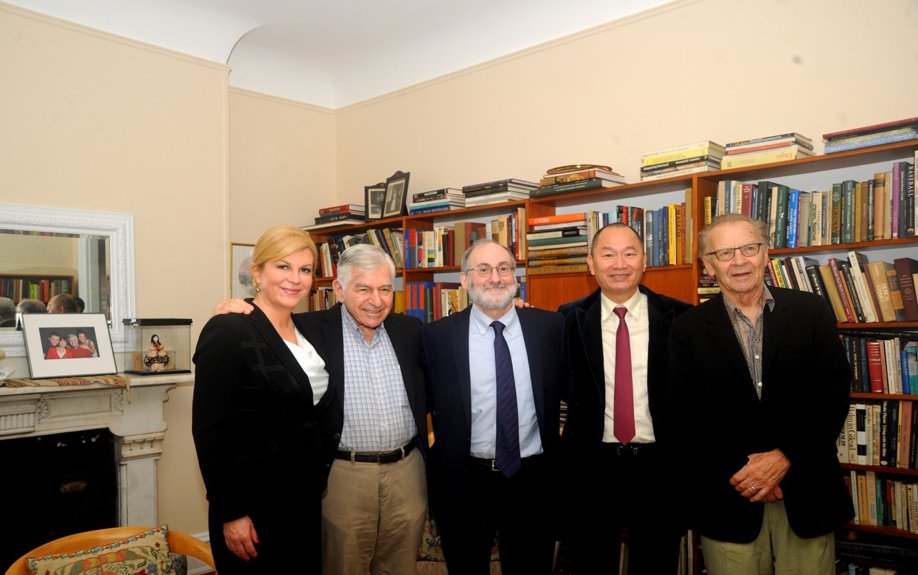 Former President of Croatia visits and discusses with Governor Michael Dukakis and leaders of Boston Global Forum