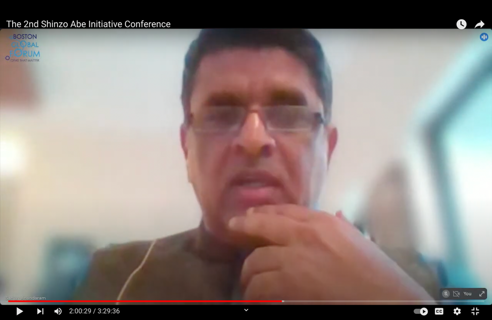 Sanjay Anandaram, Ambassador of iSpirt, speaks at the 2nd Shinzo Abe Initiative Conference