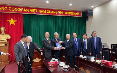 Former Israeli Prime Minister Ehud Barak talks at the Central Theoretical Council of the Communist Party of Vietnam