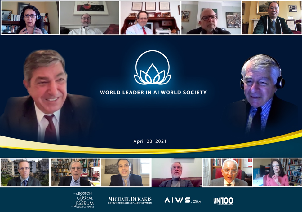 Michael Dukakis Institute honored Stavros Lambrinidis, EU Ambassador to the US, with the World Leader in AIWS Award 2021 and discussed Framework for AI International Accord