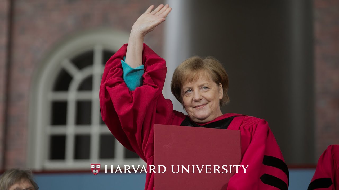 Angela Merkel honored at Harvard