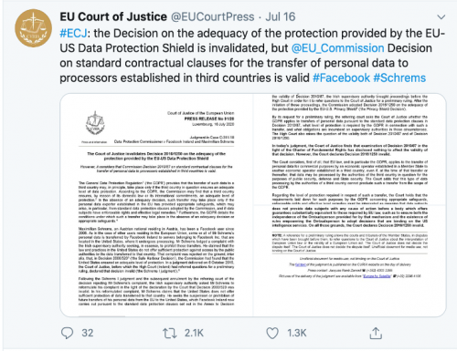 Denmark European Data Privacy Ruling CENTER FOR AI AND DIGITAL POLICY Update – EU Privacy Decision Will Have ...