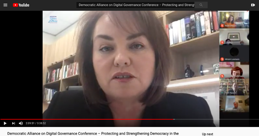 Talk of Senator Kimberley Kitching at the Democratic Alliance on Digital Governance Conference