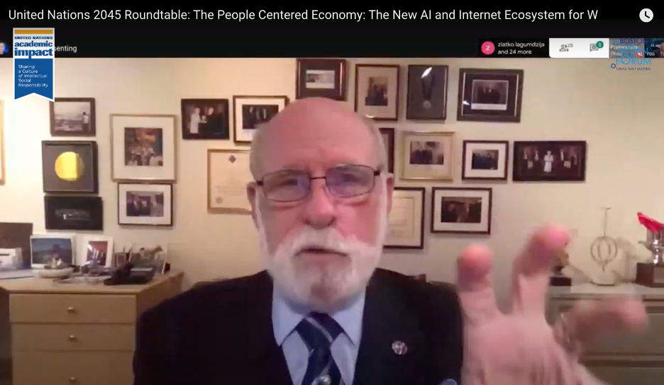 Vint Cerf conceives “The People Centered Economy: the New AI and Internet Ecosystem for Work and Life”