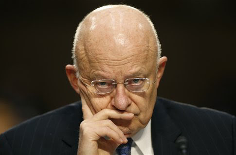 Director of the National Intelligence James Clapper listens on Capitol Hill in Washington, Tuesday, Feb. 9, 2016, while testifying before the Senate Intelligence Committee hearing on worldwide threats. (AP Photo/Alex Brandon)