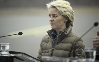 BGF World Leader for Peace and Security Award recipient Ursula von der Leyen visits the Finland-Russia border to assess security situation